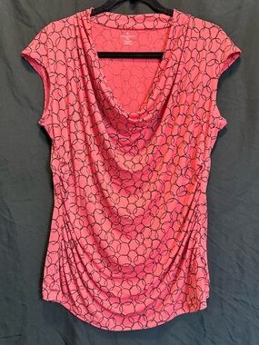 Worthington Women’s Coral Cowl Neck Cap Sleeve Top